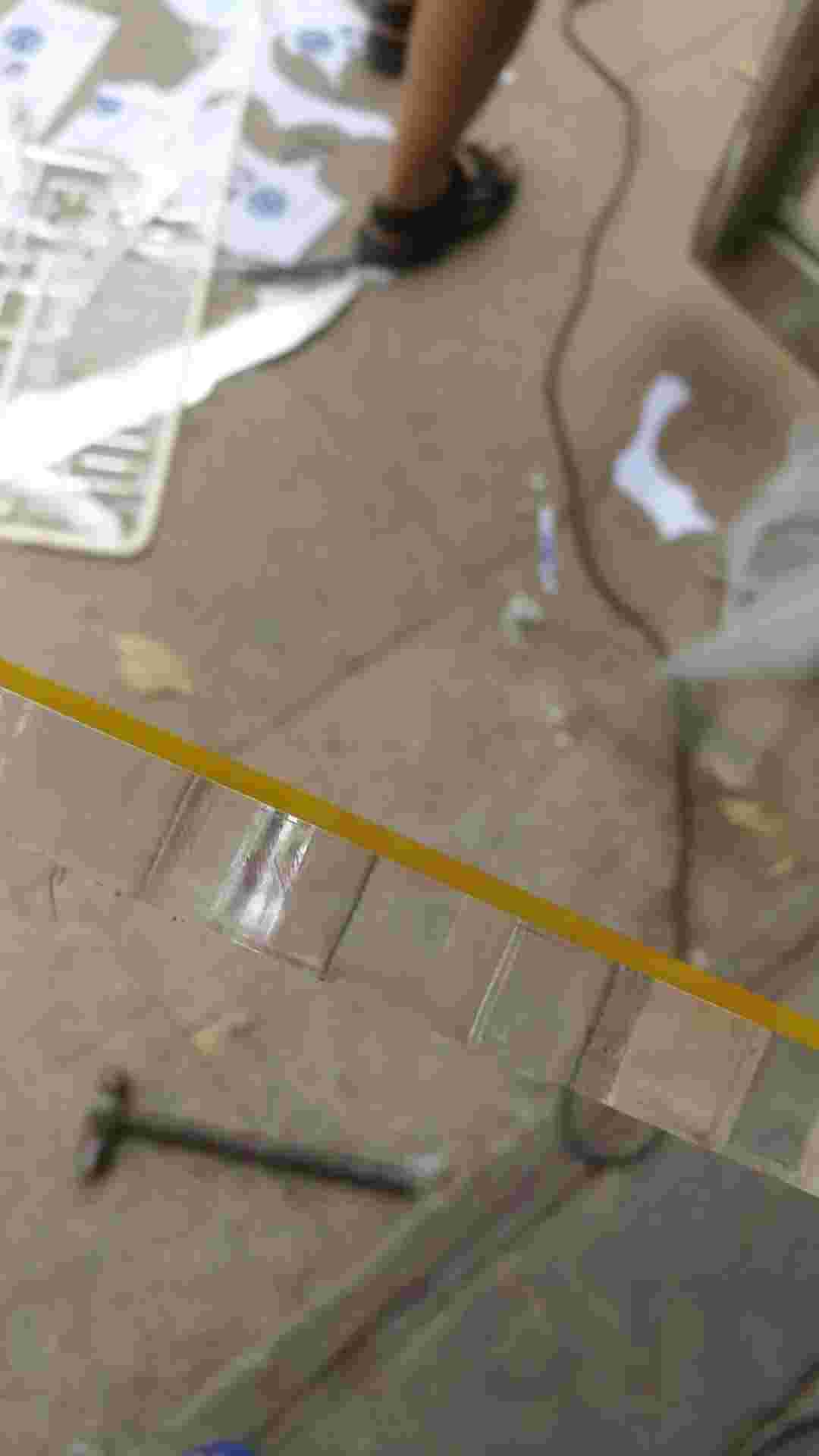 雕刻水晶字磨砂金面侧面