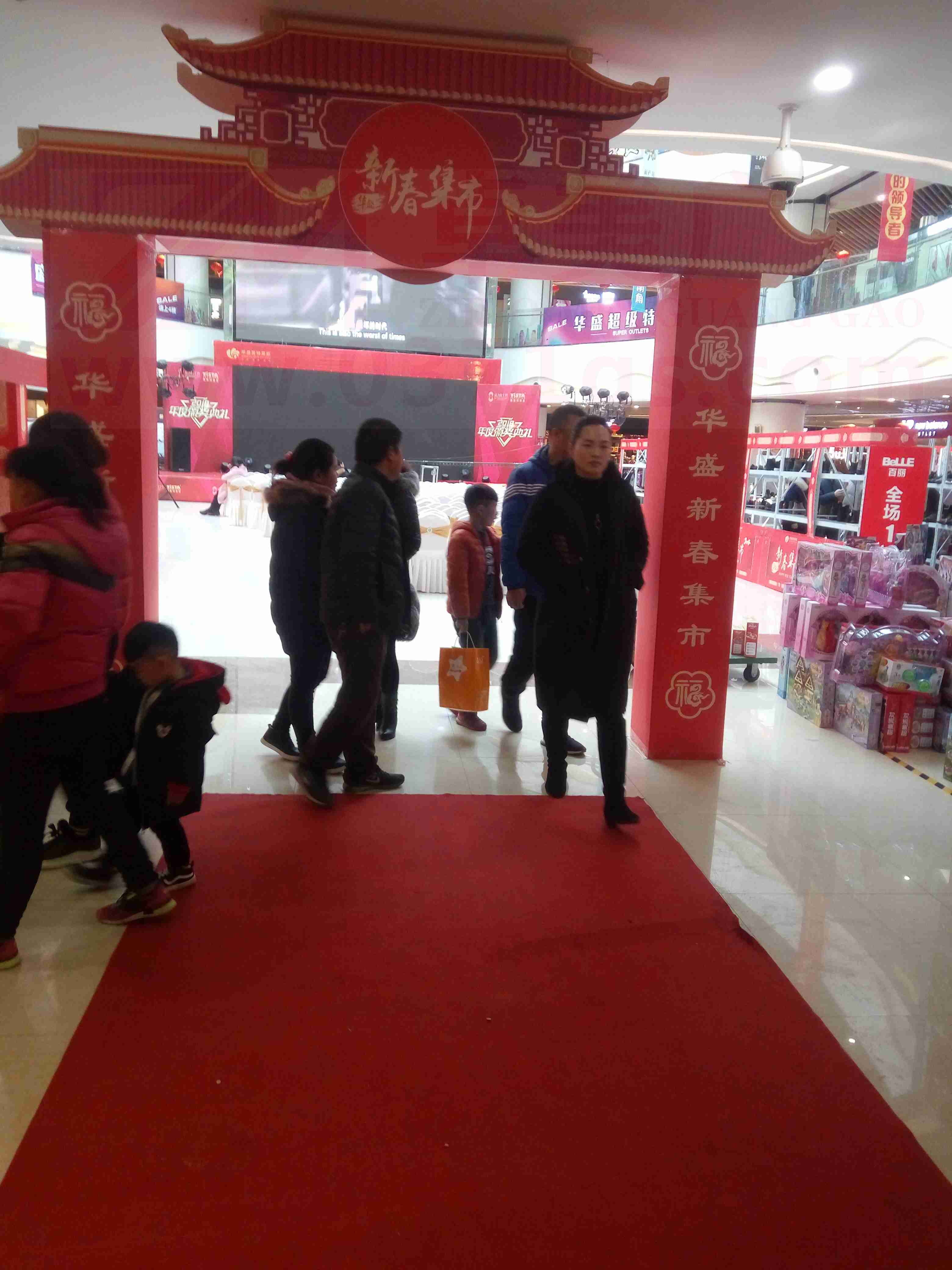 新春商场商业美陈小门楼